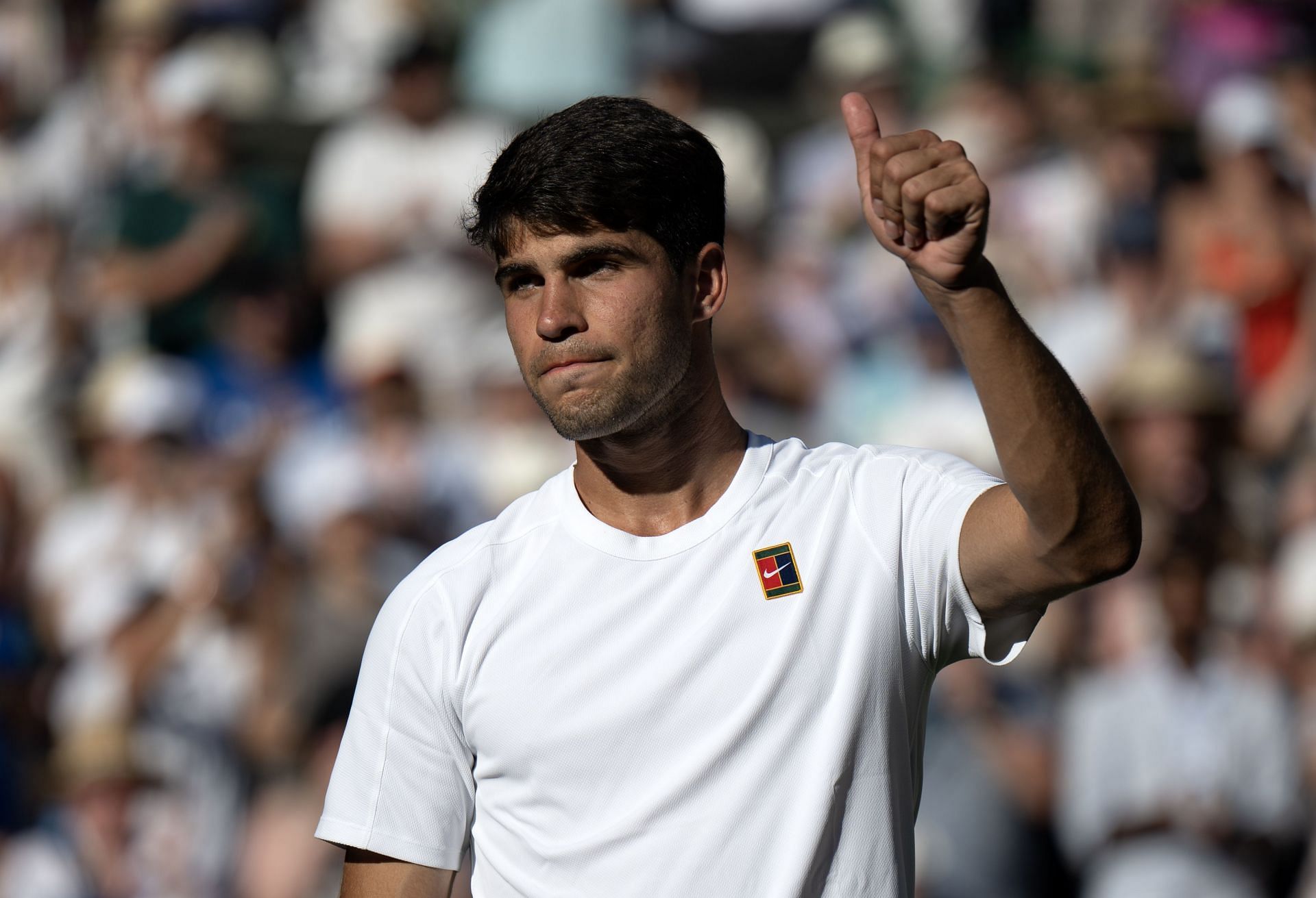 Carlos Alcaraz after his win against Fognini | Getty Images
